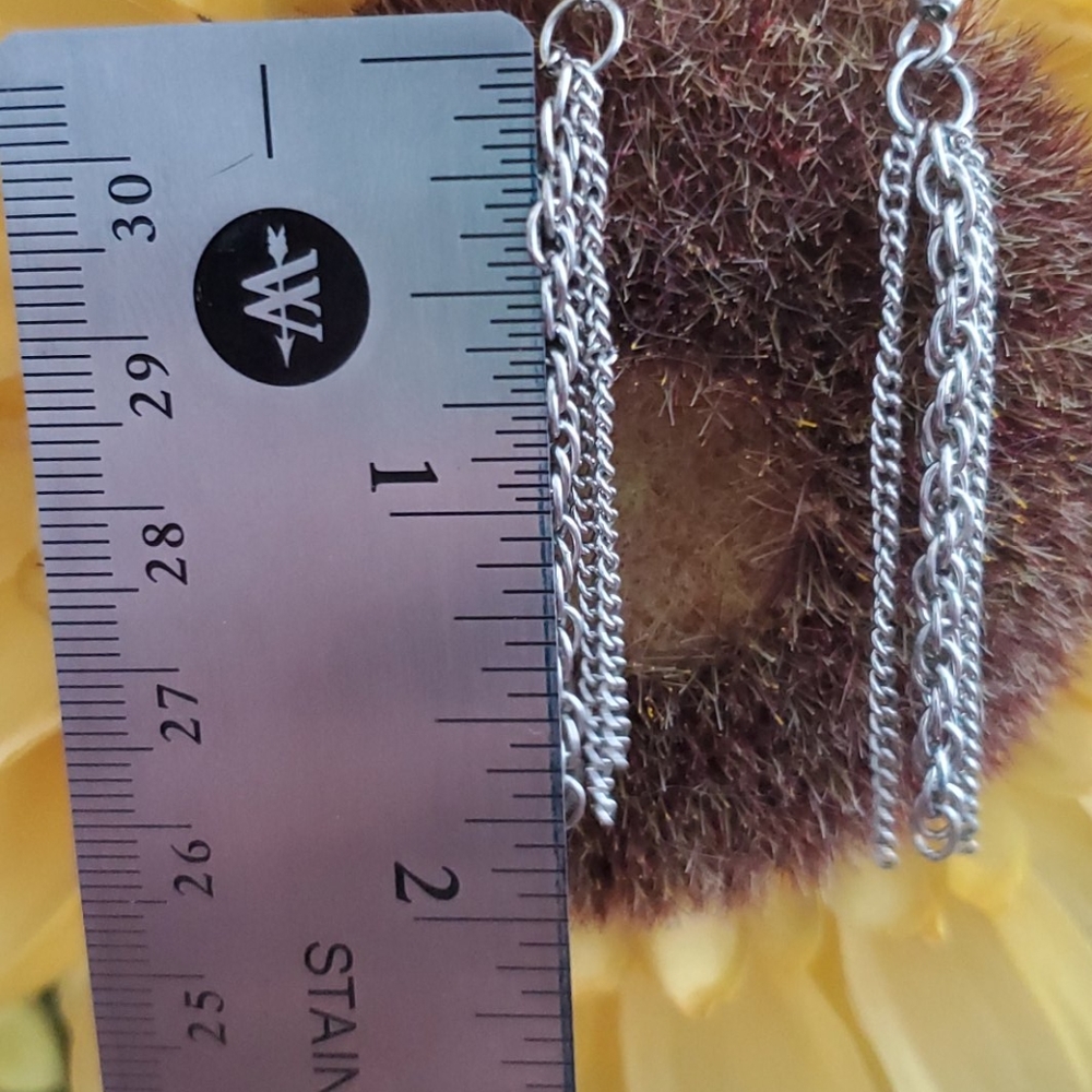 Chain dangle earrings - Picture 4 of 4